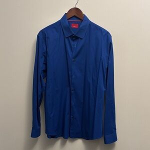 Men's Alfani Slim Fit Blue Dress Shirt